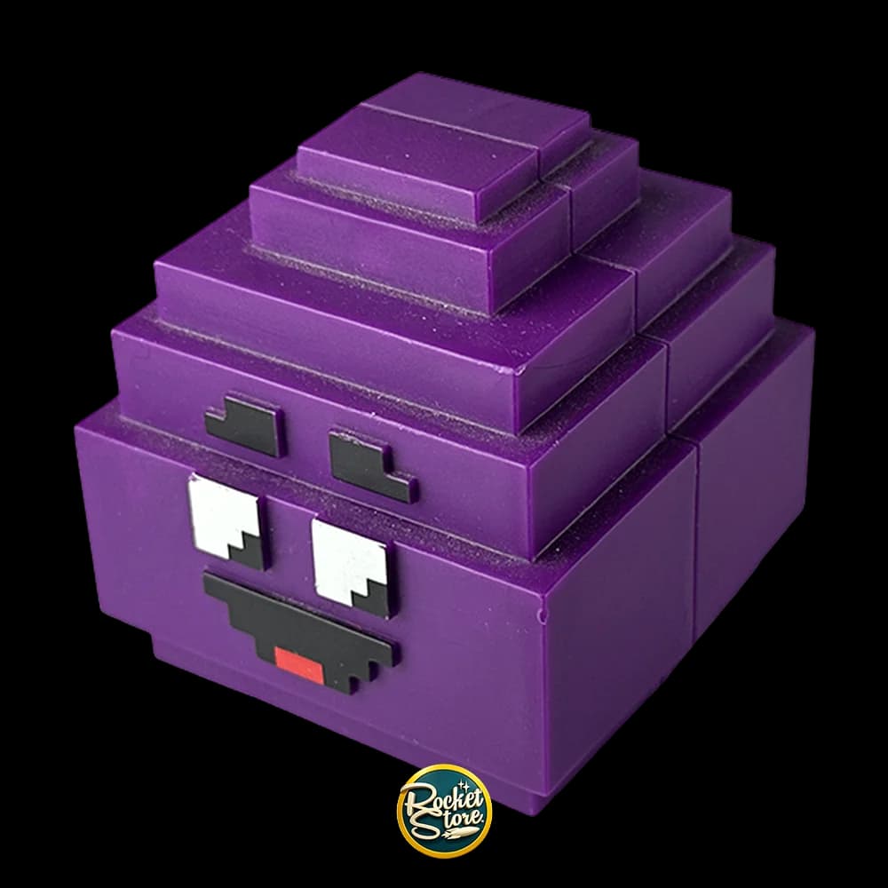 Figura Bloque Grimace Morado - Minecraft x McDonald's (Cajita Feliz)