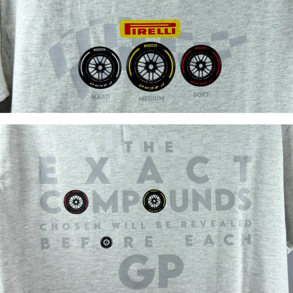 Camiseta Fórmula 1 - Neumáticos Pirelli Exact Compounds GP Gris Jaspe - Foto 1