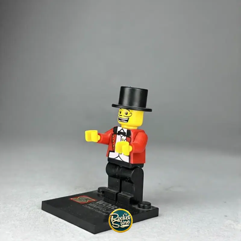 Minifigura tipo LEGO Maestro de Ceremonias de Circo con Sombrero