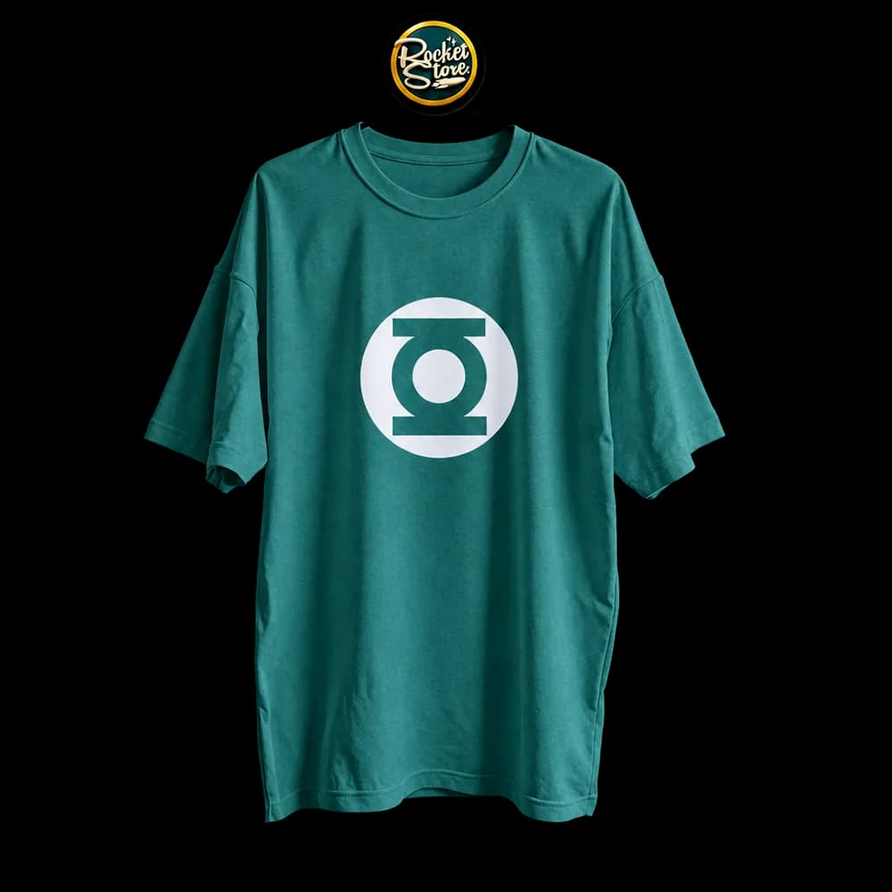 Camiseta Green Lantern - Emblema Clásico Blanco Verde Esmeralda