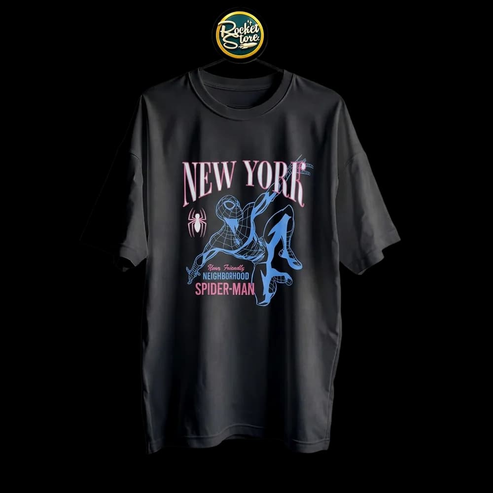 Camiseta Spider-Man - New York Friendly Neighborhood Negro