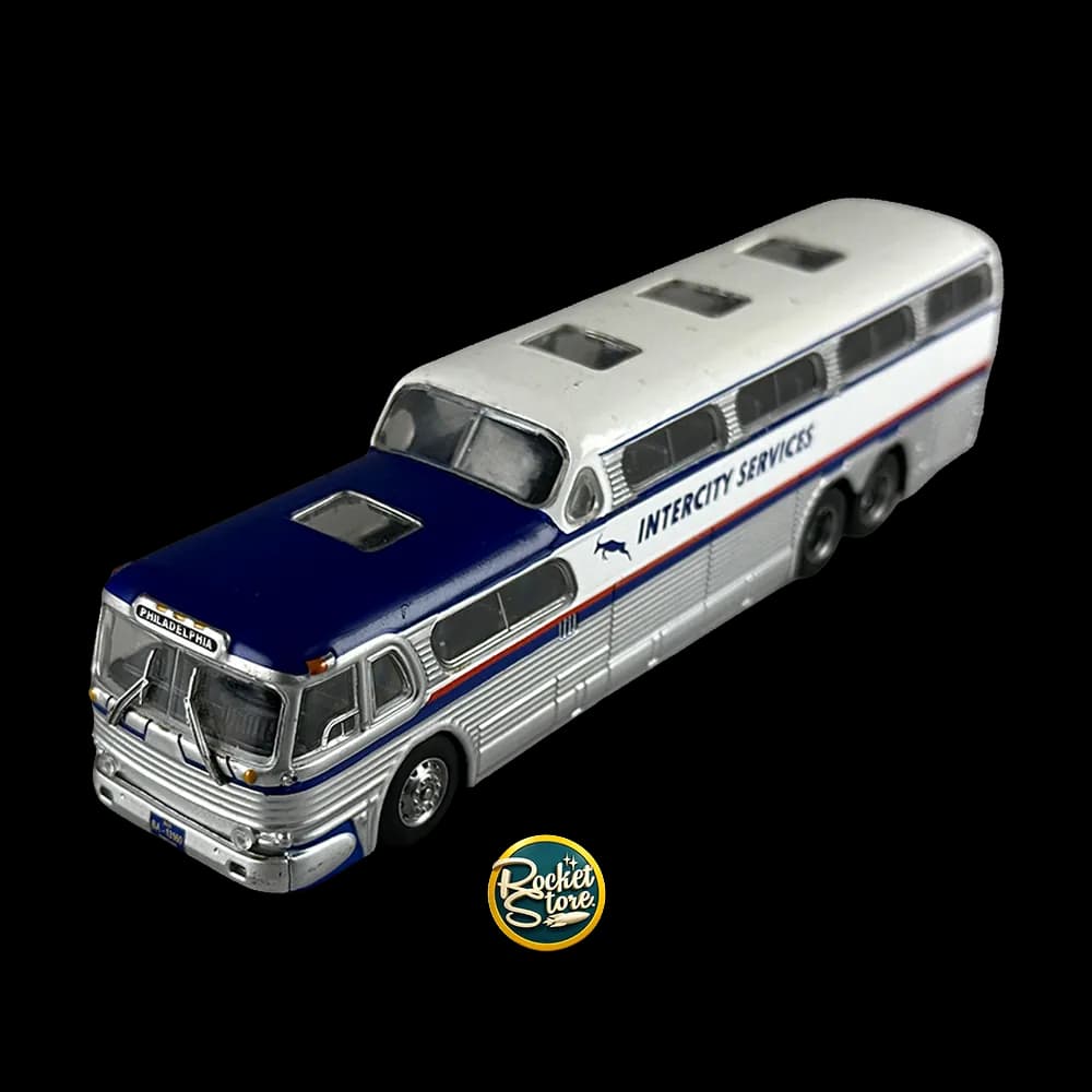 Bus Scenicruiser Intercity Services Azul y Blanco