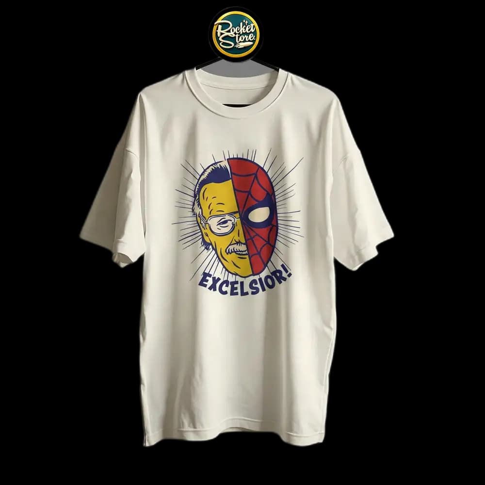 Camiseta Marvel - Stan Lee x Spider-Man Excelsior Marfil