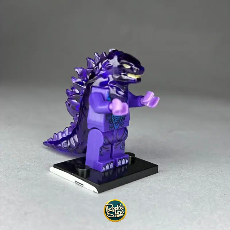 Minifigura tipo LEGO Shin Godzilla Aliento Atómico Morado