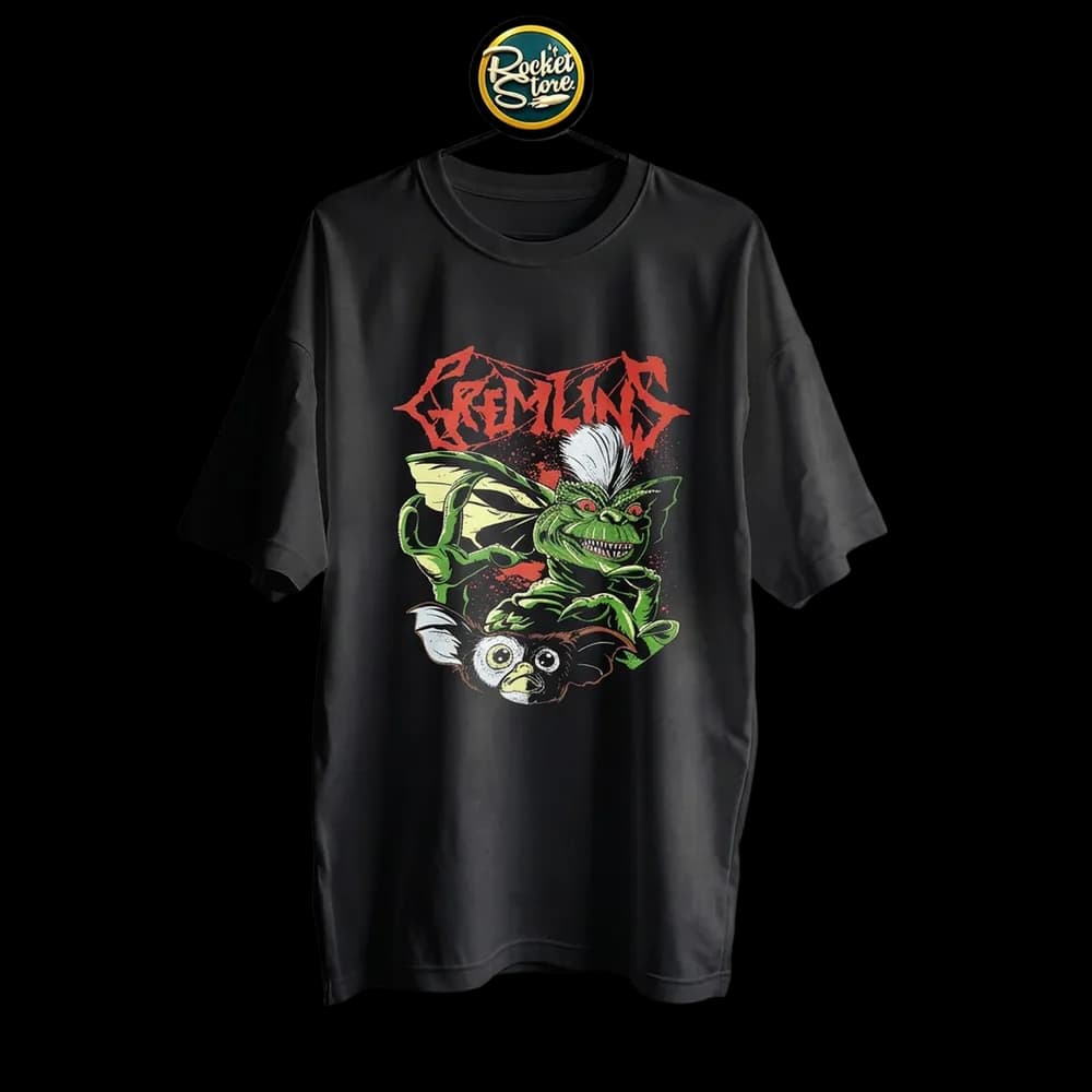 Camiseta Gremlins - Stripe y Gizmo Sangre y Telarañas
