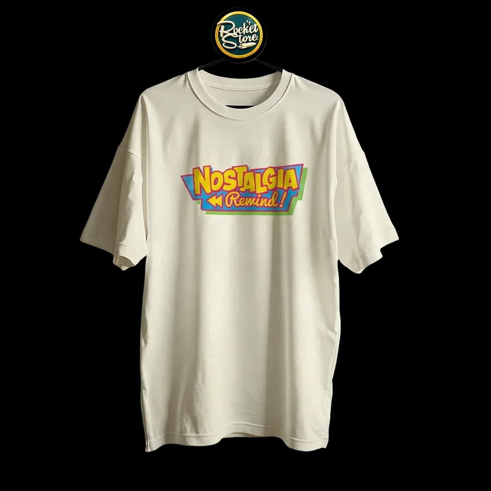 Camiseta Los Pitufos - Gargamel and Azrael Vintage Marfil
