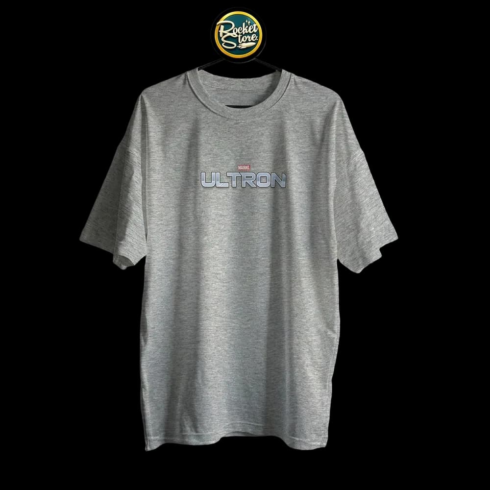 Camiseta Marvel - Ultron Triple Head Gris Jaspe