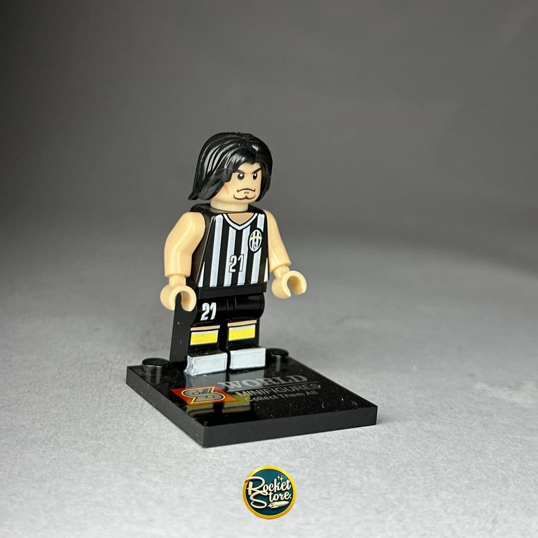 Minifigura tipo LEGO Andrea Pirlo #21 Juventus con Melena