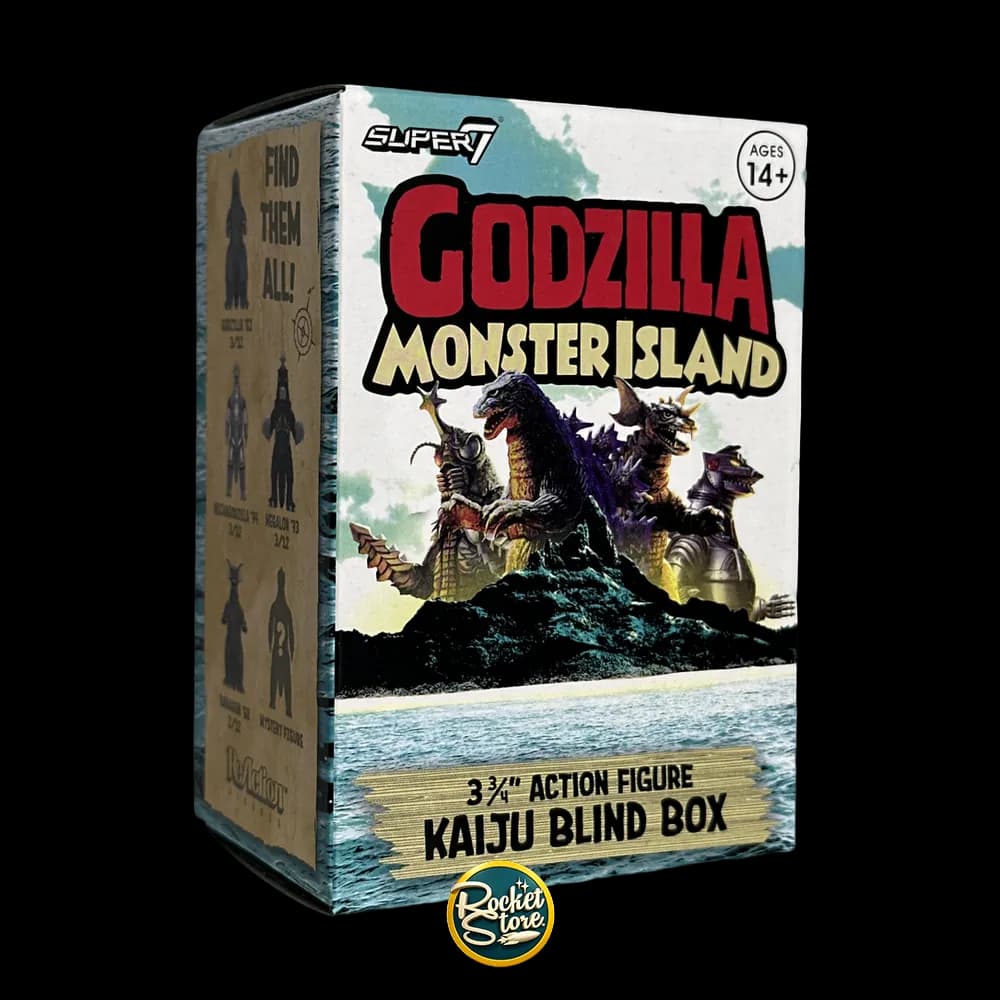 Godzilla Monster Island Caja Sorpresa Super7 ReAction 3.75"