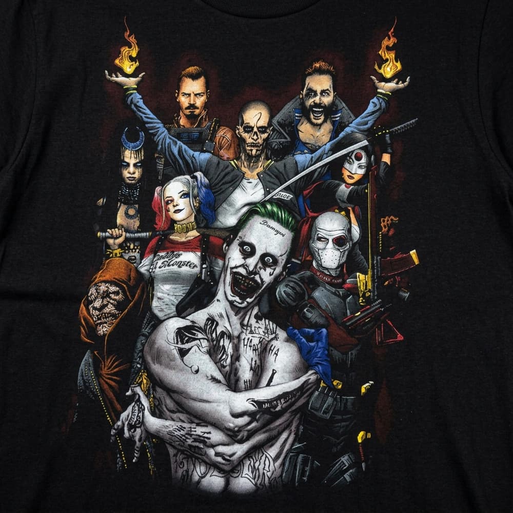 Camiseta Suicide Squad - Joker y Escuadrón Suicida 2016 Negro