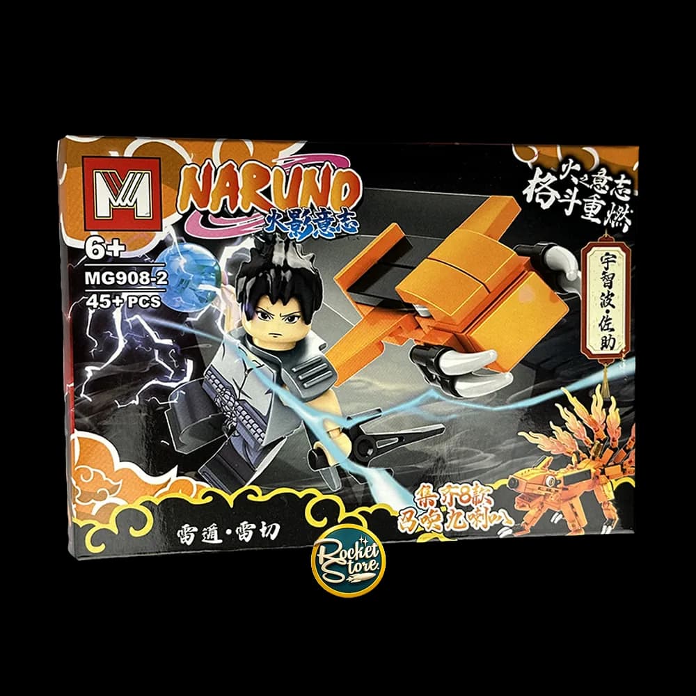 Set tipo LEGO Naruto Sasuke Uchiha con Chidori