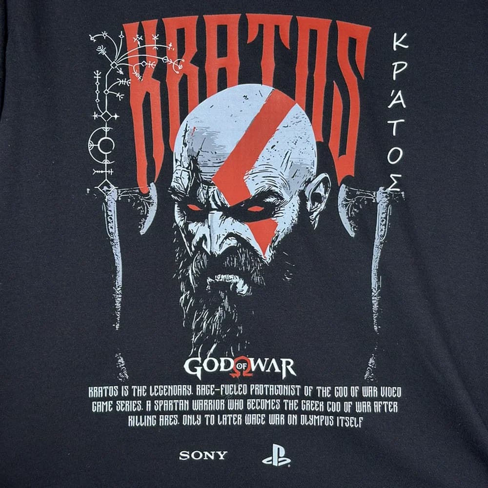 Camiseta God of War - Kratos y Hachas Leviatán Negro - Foto 1