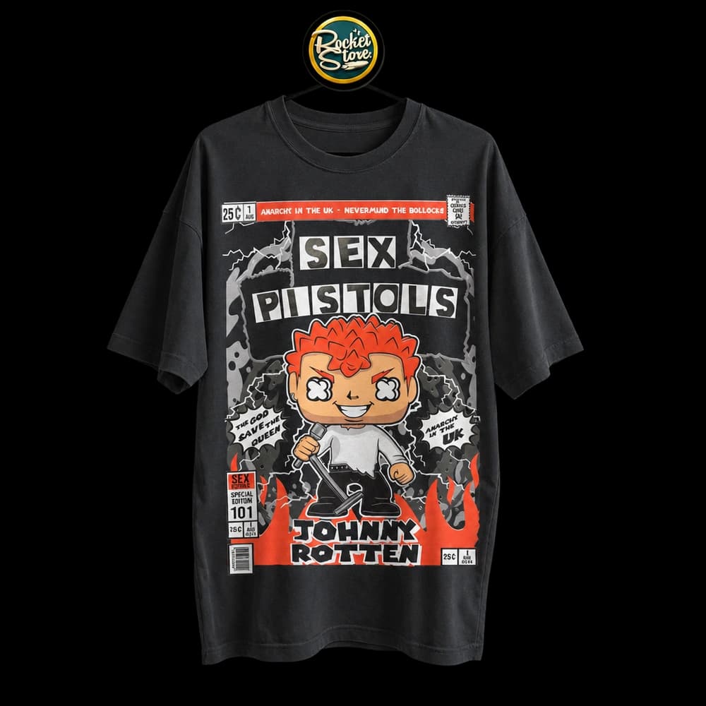 Camiseta Sex Pistols - Johnny Rotten Comic Edition 101