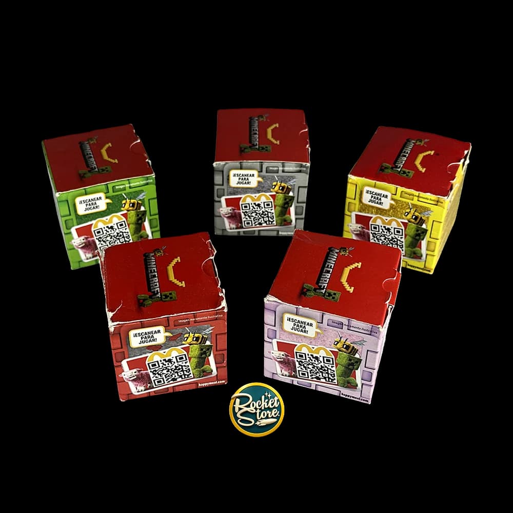 Set 5 Cajas Sorpresa Minecraft x McDonald's - Cajita Feliz