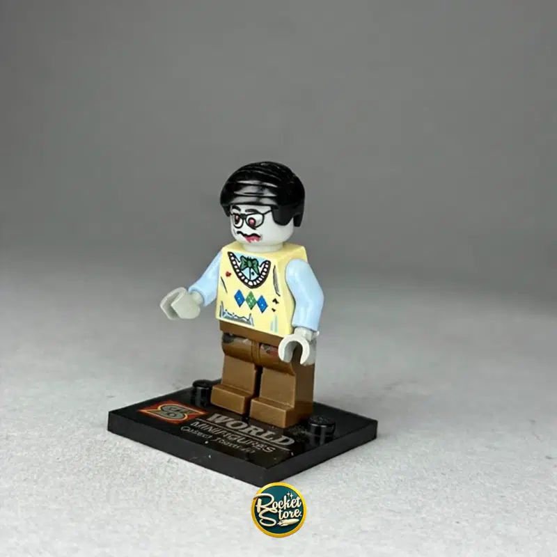 Minifigura tipo LEGO Zombie con Gafas y Chaleco The Walking Dead