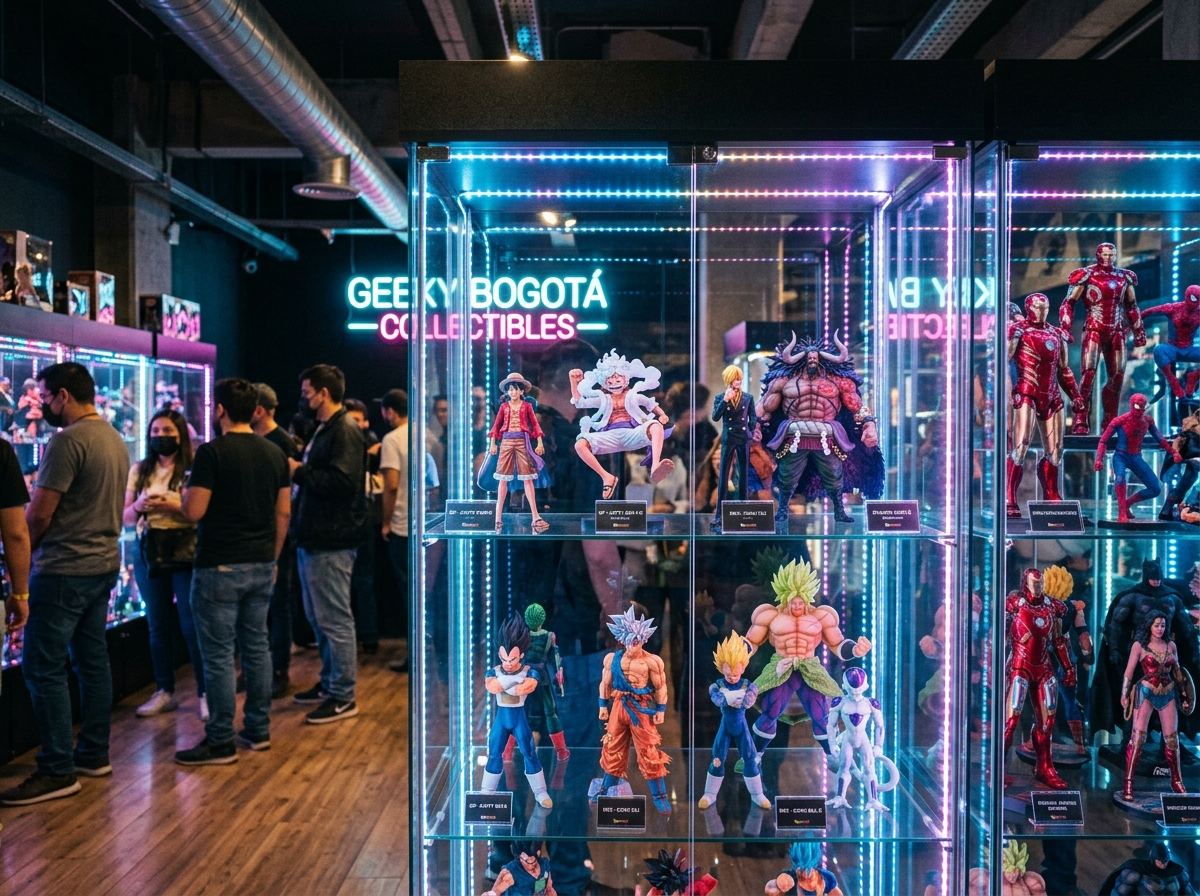 Nuevas vitrinas iluminadas en Bogotá con piezas 100% originales.